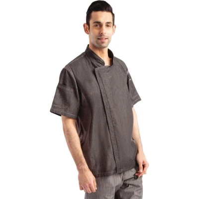 Afbeelding van Chef Works Urban Koksbuis Delancey Denim Korte Mouw Grijs ( Maat S )