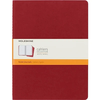 Image de Cahier ligne tres grand format couv. souple carton rouge x3