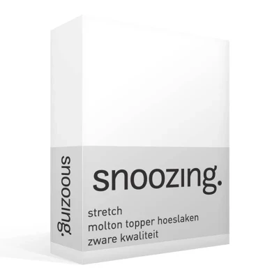 Afbeelding van Snoozing Stretch Topper Molton Hoeslaken Tweepersoons 120/130/140x200 cm Wit