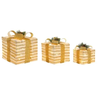 Afbeelding van Kerstversiering DKD Home Decor Wit Rood Gouden 25 x cm (3 Onderdelen)
