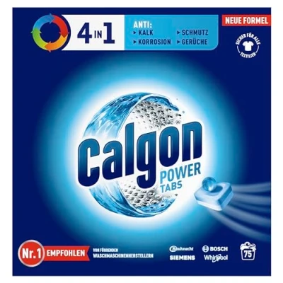 Afbeelding van Calgon 3 in 1 Powertabs Wasmachinereiniger en Antikalk 75 stuks
