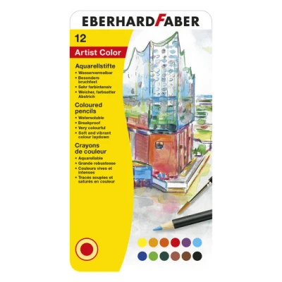 Image de Eberhard Faber 516013 Aquarellfarbstift Avec Blechetui De 12 Pinceaux