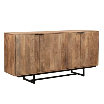 Afbeelding van Livingfurn Dressoir Valdez 180cm Mangohout / Gecoat Staal