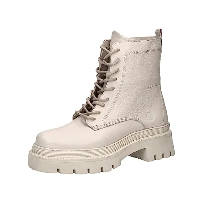 Afbeelding van Caprice Enkellaarsjes met plateauzool, Dames, Maat: 38, Beige nappa Leer