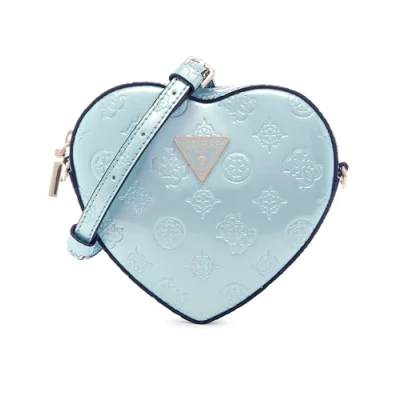 Afbeelding van Guess Arnela MINI Heart BAG Schoudertas, Dames, Maat: One Size, Powder blue logo