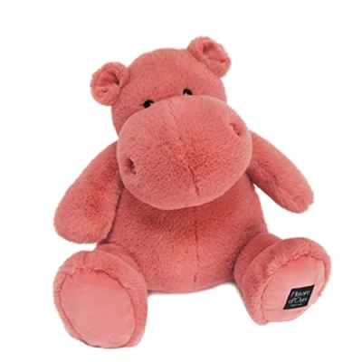 Afbeelding van Histoire d&#039;Ours Nijlpaard pluche dier Hip&#039;Hug Terracotta 40 cm Groot zacht en schattig voor knuffels cadeau idee geboorte verjaardag kinderen HIPPO HO3100
