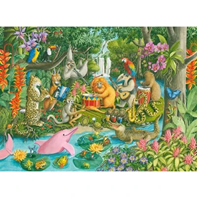 Afbeelding van Ravensburger Puzzel Het Jungle orkest 100st. XXL