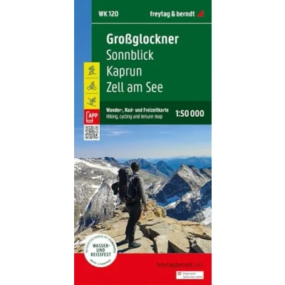 Afbeelding van Großglockner, Wander , Rad und Freizeitkarte 1:50.000, freytag &amp; berndt, WK 120