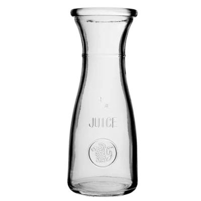 Afbeelding van KADAX glazen karaf zonder deksel, universele waterkaraf, waterkan, kan, drankkaraf, kan voor alle soorten sappen, wijnkaraf (250 ml, 1 stuk)
