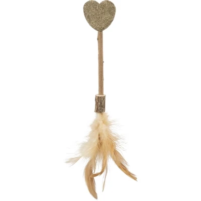 Afbeelding van Trixie Matatabi Lolly Hart Catnip Kattenspeelgoed Met Veren 23 CM