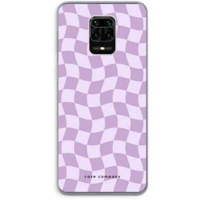 Afbeelding van Case Company® hoesje geschikt voor Xiaomi Redmi Note 9 Pro Grid Paars Soft Cover Telefoonhoesje Bescherming aan alle Kanten en Schermrand