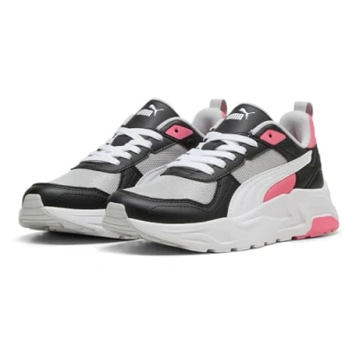 Afbeelding van PUMA Trinity 2 liter uniseks sneakers, Cool lichtgrijs wit zwart magisch roze