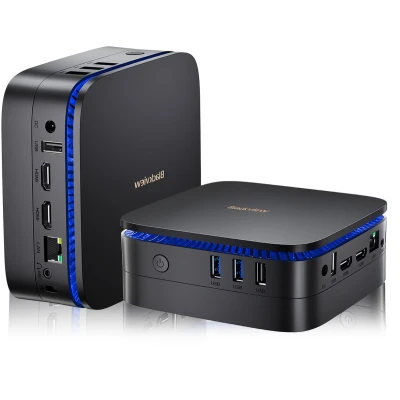 Afbeelding van Blackview MP60 Mini pc Intel 12e generatie N95 (tot 3,4 GHz) Minicomputer Windows 11 met 16 GB DDR4 RAM 512 M.2 SSD, desktop, gaming 4K HD Dual HDMI, Gigabit Ethernet, 5G WiFi, Zwart
