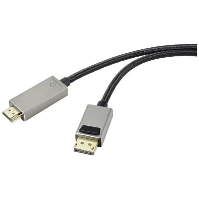 Afbeelding van Renkforce DisplayPort / HDMI Verbindingskabel stekker, A stekker 2.00 m Zwart UHD 8K @ 60 Hz, 4K 120 Hz RF 4995156 kabel