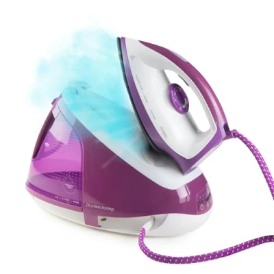 Image de DOMO DO7115S Centrale Vapeur, Semelle en Céramique, avec Fonction Nettoyage, 6,5 bar, 1,8 L, 2400 W