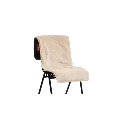 Afbeelding van Stoov S2 warmtedeken Big Hug XL Duurzaam &amp; Draadloos Infrarood Verwarmd stoelkleed 45x135 cm Beige Woolly Ton Sur Plus Batterij