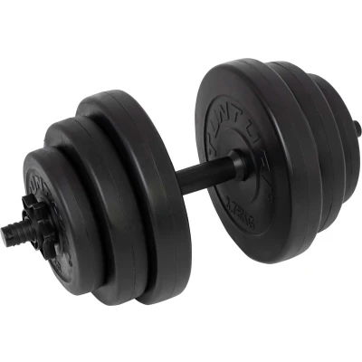 Afbeelding van Tunturi Dumbbellset Halterset Totaal 15 kg Zwart Vinyl Incl. gratis fitness app