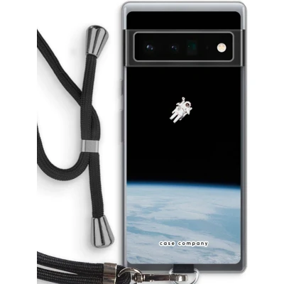 Afbeelding van Case Company® hoesje met Koord geschikt voor Google Pixel 6 Pro Alone in Space Telefoonhoesje Zwart Bescherming aan alle Kanten en Over de Schermrand