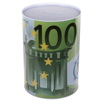 Afbeelding van Spaarblik 100 euro note 22x15cm (1 stuk) assorti