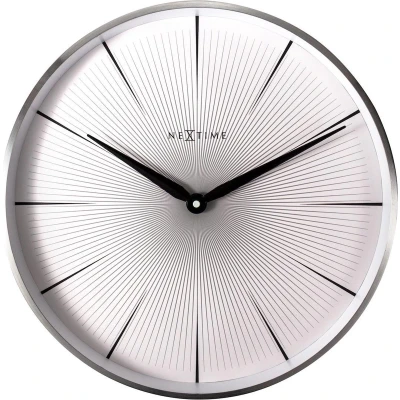 Afbeelding van NeXtime Wandklok 40 cm Metaal Wit &#039;2 Seconds&#039;
