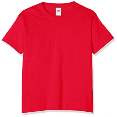 Afbeelding van Fruit of the Loom SS132B T shirt meisjes, Rood (rood), 7 8 jaar, (Rood)