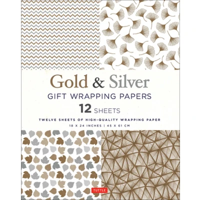 Afbeelding van Gold &amp; Silver Gift Wrapping Papers 12 Sheets: 18 X 24 Inch (45 61 CM) Paper