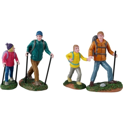 Afbeelding van Lemax Father And Daughter Hikers Set van 4