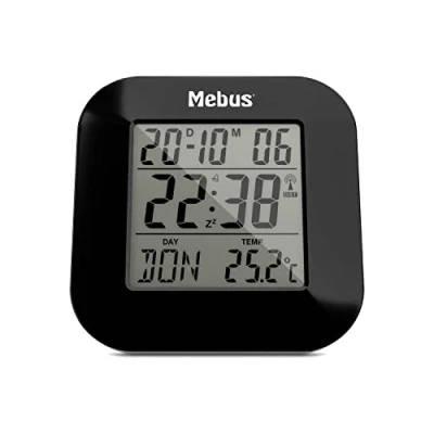 Afbeelding van Mebus 51510 Wekker Zendergestuurd Zwart