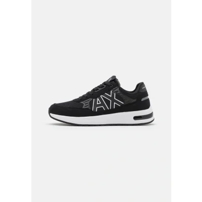 Afbeelding van Armani Exchange Dusseldorf herensneakers, wafelpatroon, geometrisch, zwart, 43 EU, zwart.
