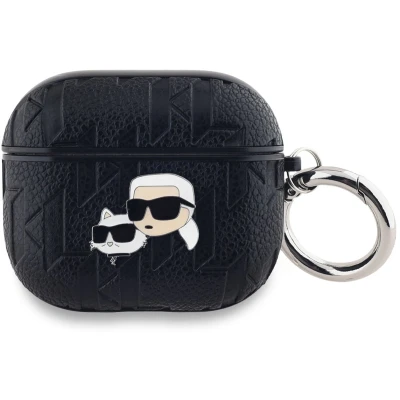 Afbeelding van Karl Lagerfeld Monogram &amp; Choupette Hoofdhoes voor AirPods 3 zwart