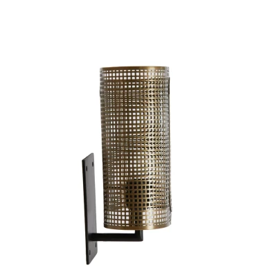 Afbeelding van Light&amp;living Wandlamp 20x16x38,5 cm MACI antiek brons+mat zwart
