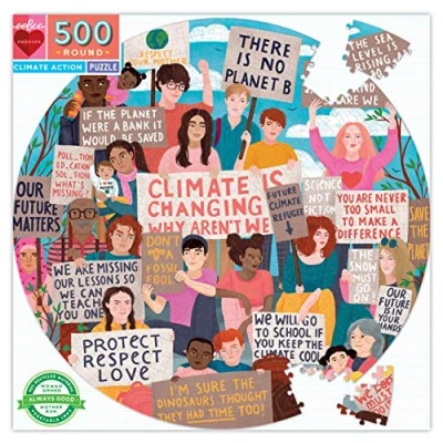 Image de Puzzle 500 pièces Eeboo Rond Marche pour le climat