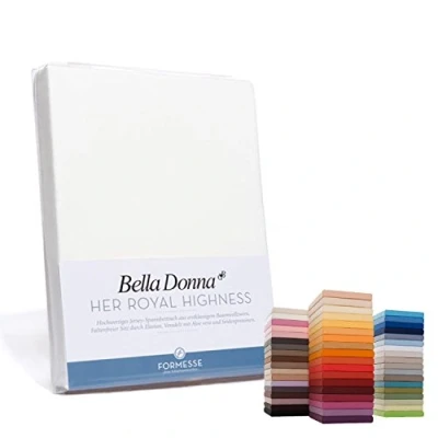 Afbeelding van Bella Donna 2p Hoeslaken Jersey Wit 180/200 200/220