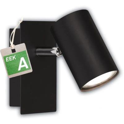 Afbeelding van Briloner Isil A LED binnenwandlamp 2840015 EEK Zwenkbaar 50.000u licht Kantelbaar Verwisselbare lamp 12 x 8 12,3 cm Zwart