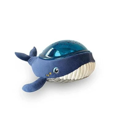 Afbeelding van Pabobo Projectorlamp Oceaan LED Nachtlampje Voor Kinderen Draadloos Met Muziek &amp; Micro USB Whale Blue
