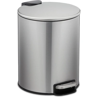 Afbeelding van pedaalemmer 5 l rvs softclose met binnenemmer toilet keuken badkamer
