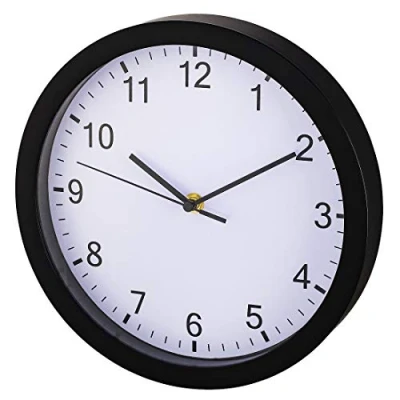Afbeelding van Hama Wandklok Pure Ø 25 Cm Geluidsarm Zwart
