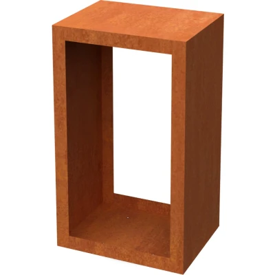 Afbeelding van Geroba Cortenstaal Houtopslag 50x30x85cm (lxbxh)