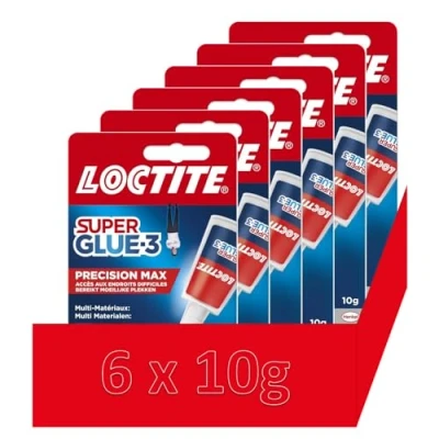 Afbeelding van Super Glue 3 Precision (fles van 10 g) vloeibare lijm voor alle materialen sterke nauwkeurige reparaties sneldrogende transparante 6 x g