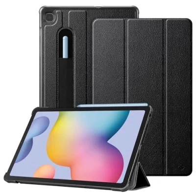 Afbeelding van Fintie Beschermhoes voor Samsung Galaxy Tab S6 Lite 10,4 inch 2024/2022/2020, PU leer, ultradun, met penhouder, automatische slaap /waakfunctie, zwart