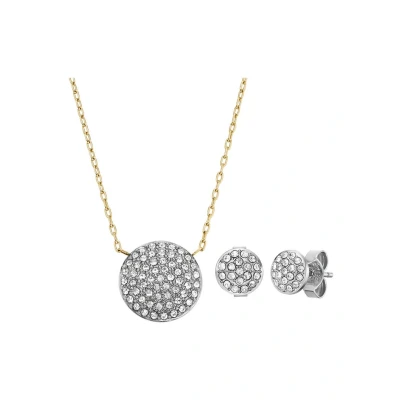 Afbeelding van Fossil Jewelry SET Oorbellen goldcoloured/silvercoloured, Dames, Maat: One Size, Gold coloured/silver coloured