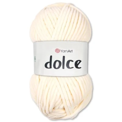 Afbeelding van Frida&#039;s Wollhaus YarnArt Dolce Chenille breiwol, haak en amigurumi garen, 100 g, 64 kleuren, 783 lichtgeel