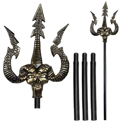 Afbeelding van Boland Demonen drietand 4 delig (117 cm) Volwassenen Unisex Duivel Halloween accessoire decoratie Horror