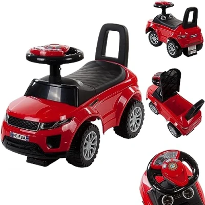 Afbeelding van Bobbycar, kinderauto vanaf 12 maanden, babyauto, loopwagen met claxon en motorgeluiden (rood)
