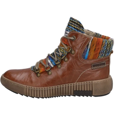 Afbeelding van Josef Seibel Maren 06 Veterboots, Dames, Maat: 43, Brown Leer en textiel