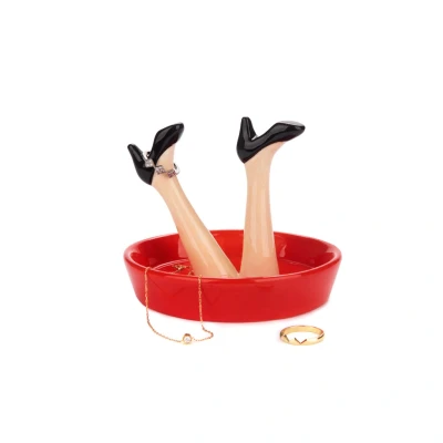 Afbeelding van Happy Legs Sieradenschaaltje Rood/pumps