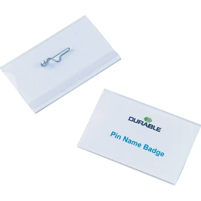 Afbeelding van Badge Durable 8004 met speld 54x90mm Omdoos a 50 stuk stuks