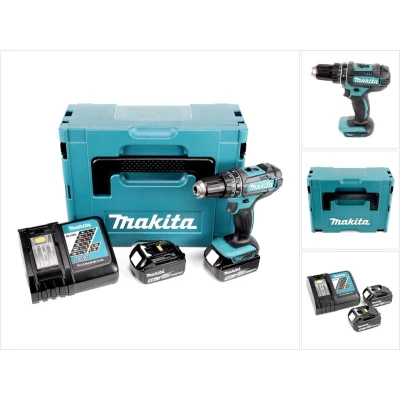 Afbeelding van Makita DHP 482 RMJ accu klopboormachine 18V 62Nm in Makpac + 2x 4.0 Ah lader