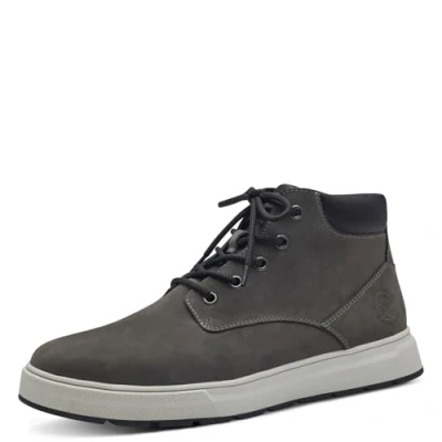 Afbeelding van s.Oliver Veterboots, Heren, Maat: 44, Dark grey Leer en imitatieleer