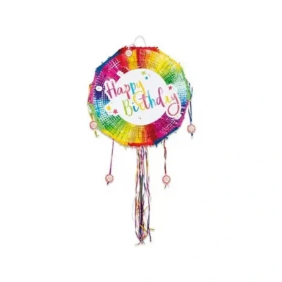 Afbeelding van Boland Trekpiñata &#039;Happy Birthday&#039; Multi Verjaardag, Kinderfeestje, Themafeest